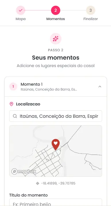 Marque os lugares especiais